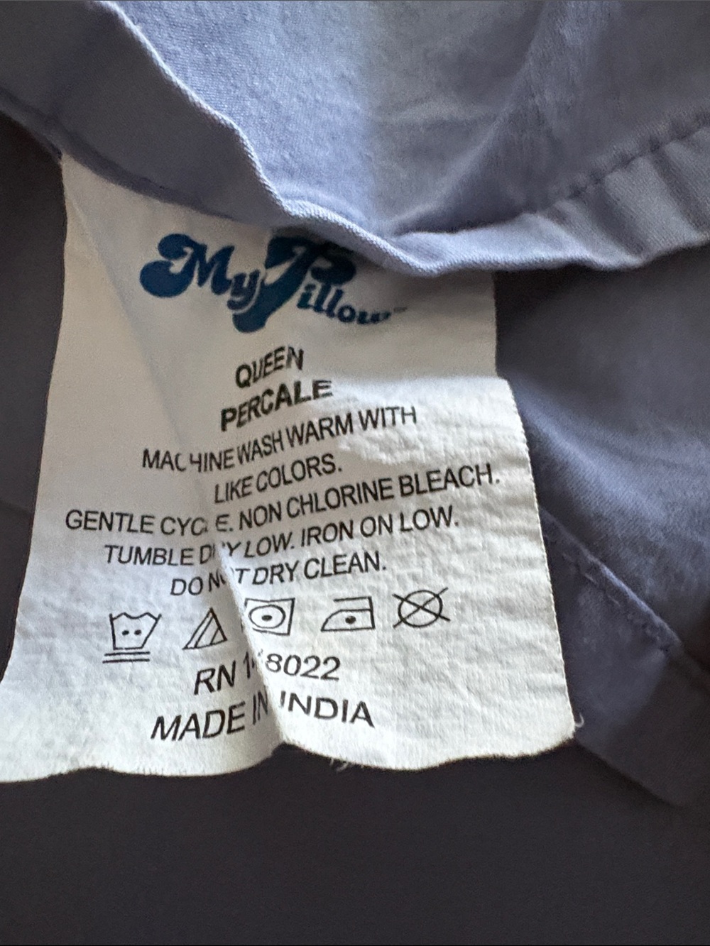 Queen sheet set “My Pillow” brand percale cotton EXC shape - Picture 2 of 6